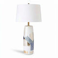 Lampada da tavolo in ceramica con paralume in tessuto – 30 x 30 x 60 cm