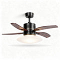 Ventilatore a soffitto con illuminazione per ambienti interni – metallo e legno – 50 x 50 x 35 cm